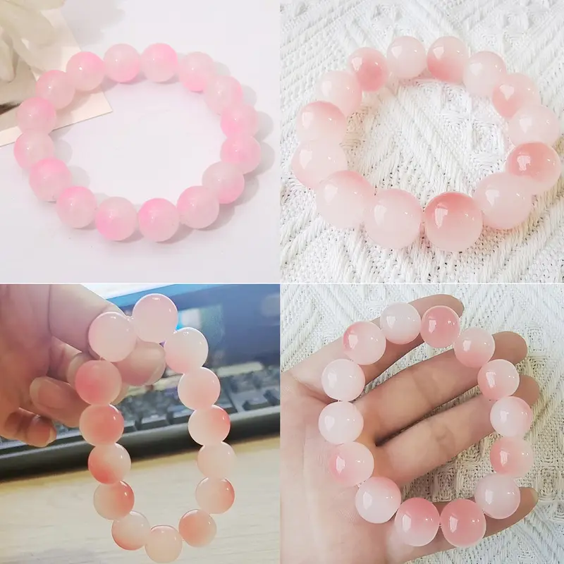Vòng Tay Đính Cườm Dạ Quang, 1 Chiếc, Hạt Phát Sáng, Vòng Tay, Phát Sáng Trong Bóng Tối, Thủ Công, Dây Đàn Hồi, Thích Hợp Cho Các Cặp Đôi, Quà Tặng, Đèn Ngủ, Quyến Rũ 1