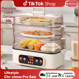 TIXX Electric Steamer 30L Electric Cooker 3 Lapis Hotpot Steamer Listrik Multifungsi Electric Cooker Free Steamer / Panci Elektrik / Cooking Pot Household