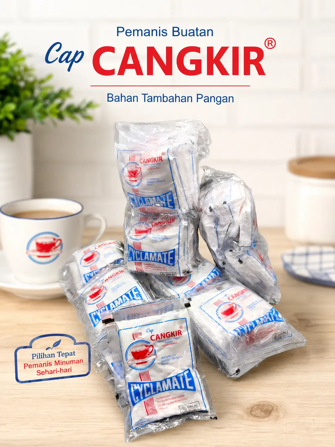 Pemanis Buatan Cap CANGKIR Cyclamate 40 Gram Isi 10 Bungkus Halal BPOM