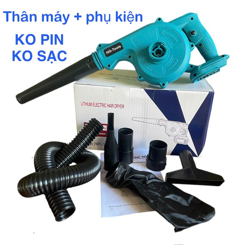 Máy thổi bụi dùng pin Makita kèm phụ kiện, máy thổi hút bụi cầm tay công suất…