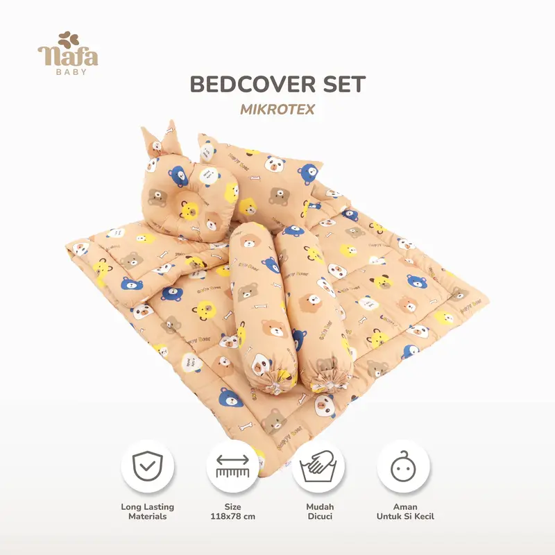 BEDCOVER NEWBORN BABY / Bantal GULING BAYI SET ALL MOTIF SARUNG LEPAS PASANG Katun 2