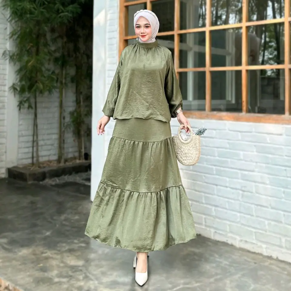 ONESET NAYRA SETROK 2IN1 / BAJU SETELAN ROK / SETELAN ROK SILK PREMIUM