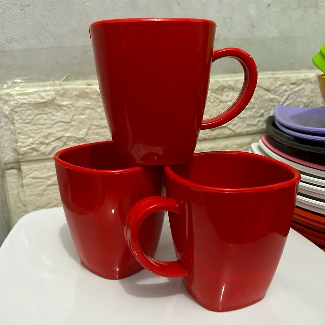CANGKIR MELAMIN BARU WARNA TERPOPULER 6 pcs