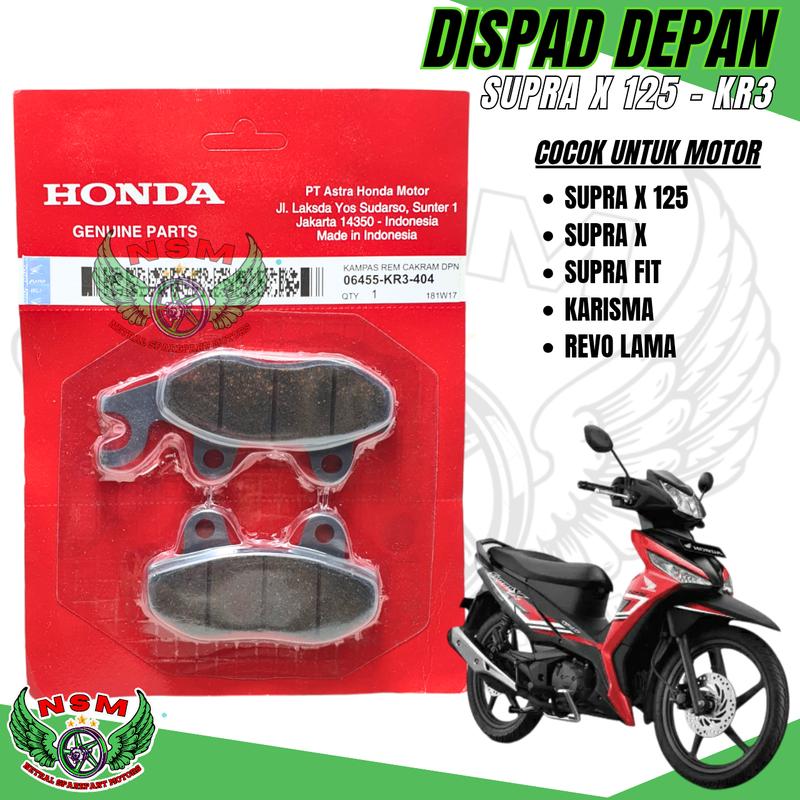 Product Introduction of PAKET 2ITEM KR3 KAMPAS REM CAKRAM DEPAN SUPRA X + KAMPAS REM BELAKANG SUPRA X,LAGENDA,GRAND,SUPRA FIT,ASTREA 15