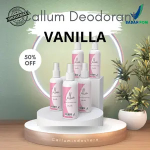 Paket 5pcs Deodorant Spray Callum Aroma Vanila Penghilang Bau Ketiak Tawas tawas anti bakteri hook  deodorant natural