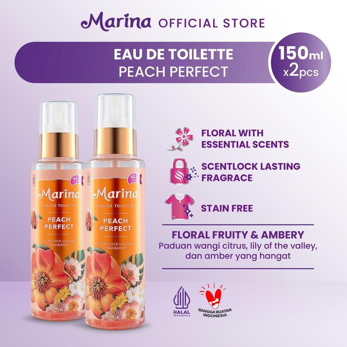 Gambar Marina Eau De Toilette Peach Perfect [150 ML / 2 pcs] dari TempoStore Kota Administrasi Jakarta Timur Tokopedia