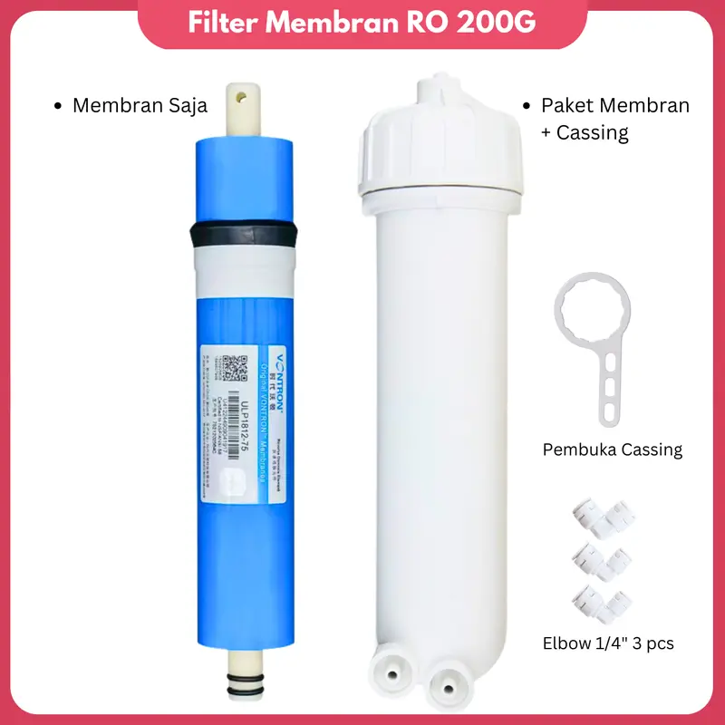 Membran Filter RO 200 GpD Filter Air Minum Reverse Osmosis Filter Membrane 200G 2012 0