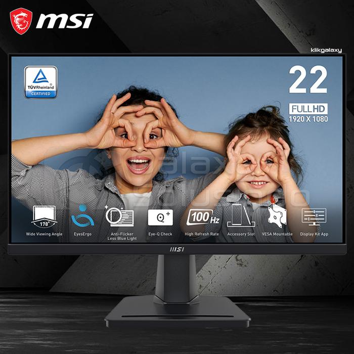 Gambar MSI PRO MP225V 22 Inch VA 100Hz FHD Professional Monitor dari GASOL KALIURANG Kota Malang Tokopedia