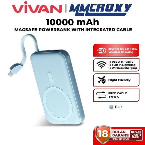 Gambar Vivan VPB-W13 Powerbank Wireless 10000mAh Magnetic Fast Charging 15W - VPB-W13 dari MMCROXY Kota Administrasi Jakarta Pusat Tokopedia