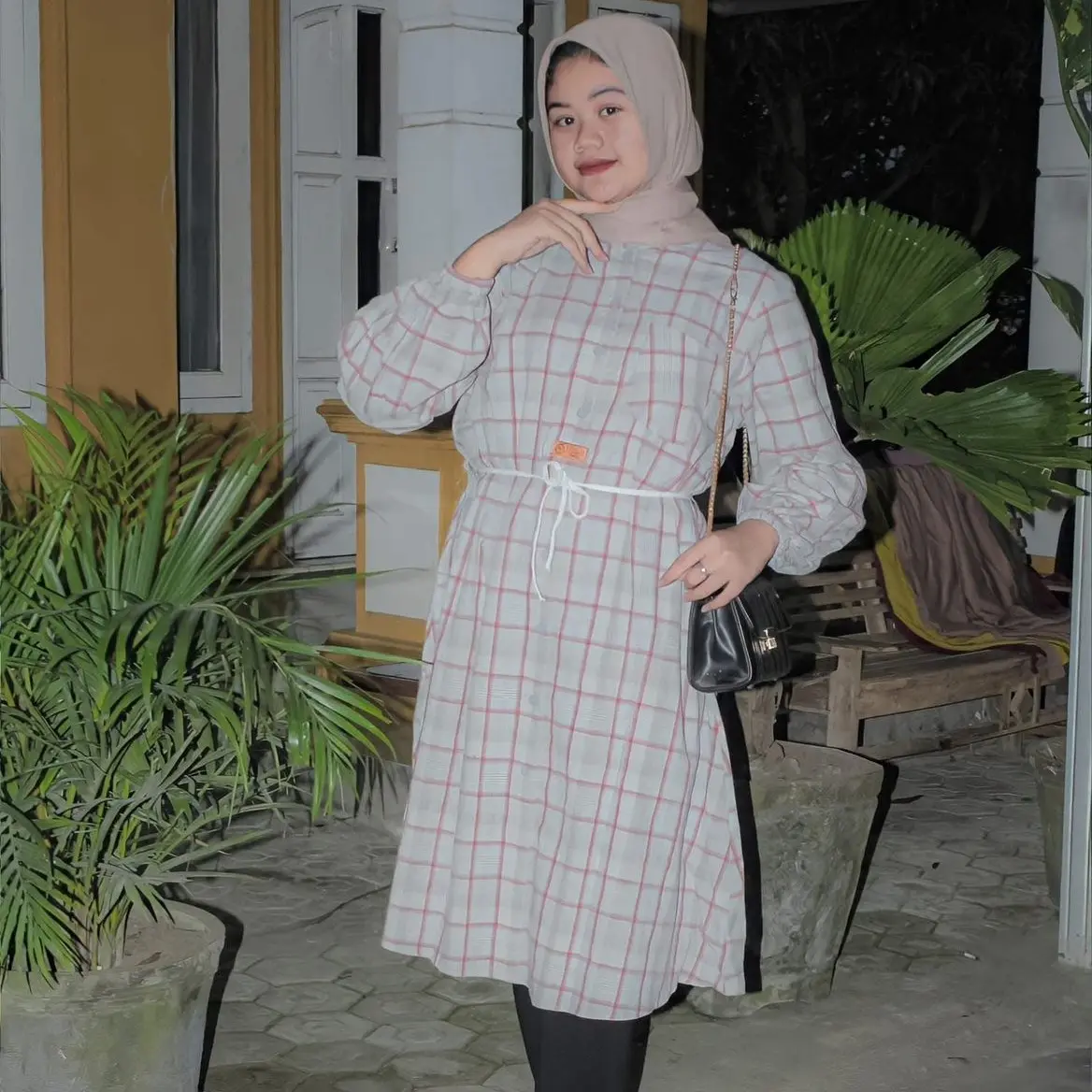 Tunik Triset Premium Tunik Modern Muslim Atasan Wanita model terbaru Lembut Panjang