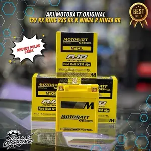 ACCU AKI MOTOBATT 12 VOLT ( FREE SABUK AKI) RX KING NINJA R DLL (KHUSUS PULAU JAWA)