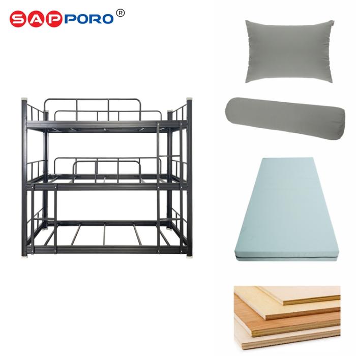Gambar SAPPORO ARIDA SET - Ranjang Susun Besi 3 Tingkat | Divan Susun 3 Tingkat - H180 - White dari Sapporo Furniture Online Kab. Bogor 5 Tokopedia