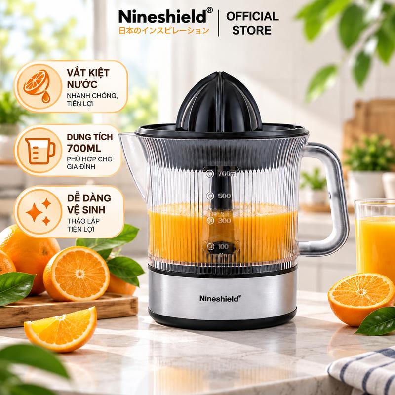 Bảo Hành 12 Tháng Máy Vắt Cam Tự Động Cao Cấp Nineshield KB-L6 – 700ml | Vắt Nhanh, Ép Kiệt, Tiết Kiệm Điện, Bền Đẹp