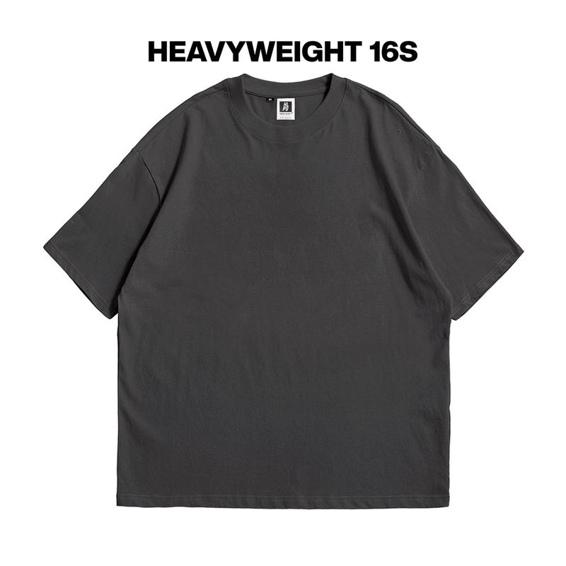 HLPD Weirdworld 16S Heavyweight Oversized Tee - Basic Polos Dark Grey 0