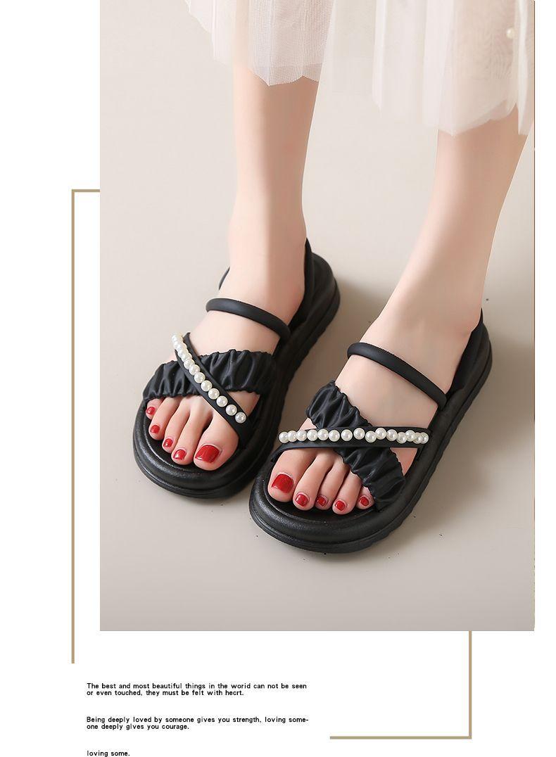 Product Introduction of Dép Ngọc Trai, Dành Cho Nữ, Mùa Hè, Đế Dày, Thoáng Khí, Không Trơn Trượt 4
