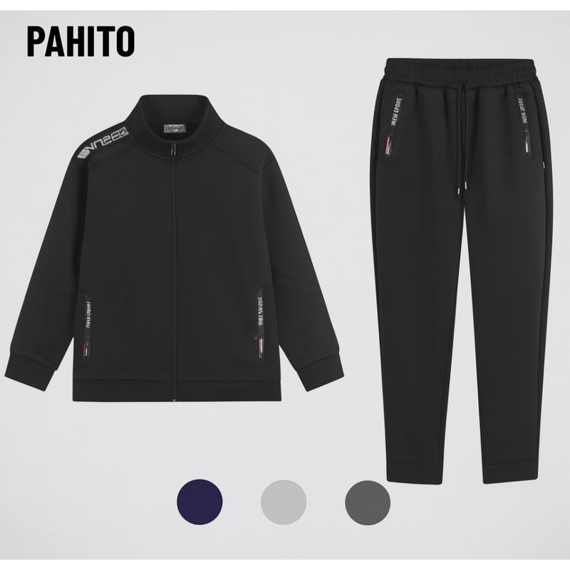 Bộ quần áo thu đông nam PAHITO - bộ đồ thu đông dài tay kéo khoá chất nỉ poly dày dặn , quần áo có túi khoá siêu đẹp MENSWEAR DB4