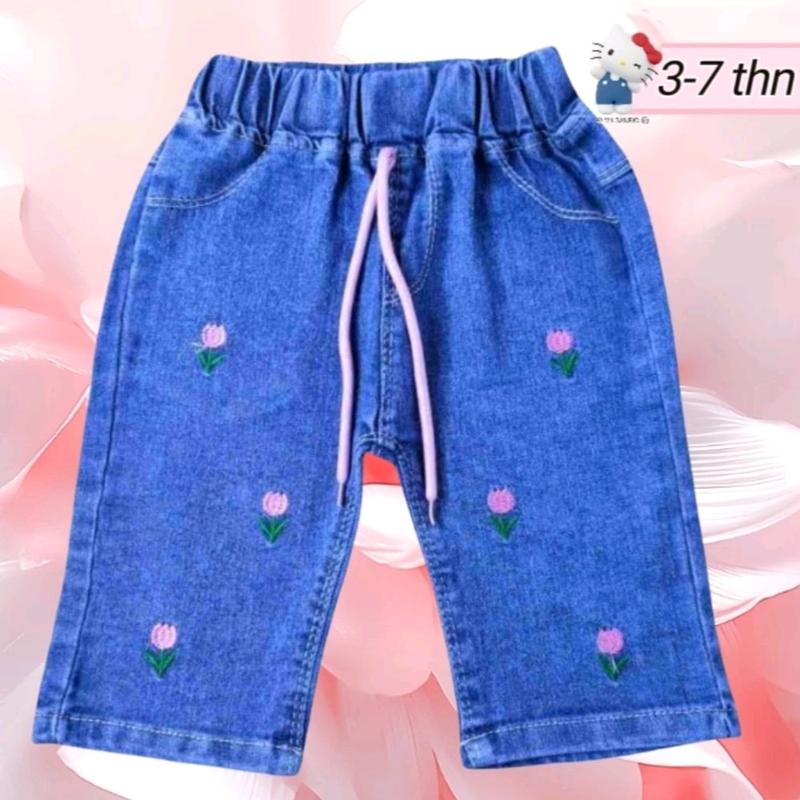 Celana Jeans 3/4 Anak Perempuan Usia 1-5 Tahun 3
