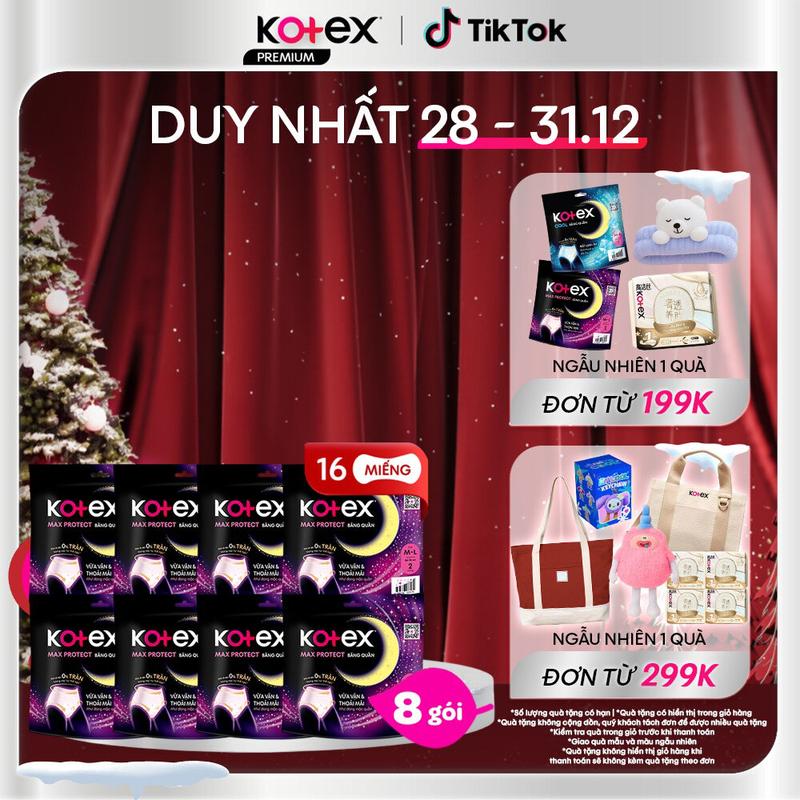   Creator Hiip  16 miếng băng vệ sinh quần Kotex cỡ M L 2 miếng gói chống tràn thấm hút tốt thoáng khí không lộ viền siêu mỏng phù hợp sử dụng ngày và đêm dành cho phụ nữ mang thai và sau sinh miễn phí vận chuyển bvs chính hãng tampon 