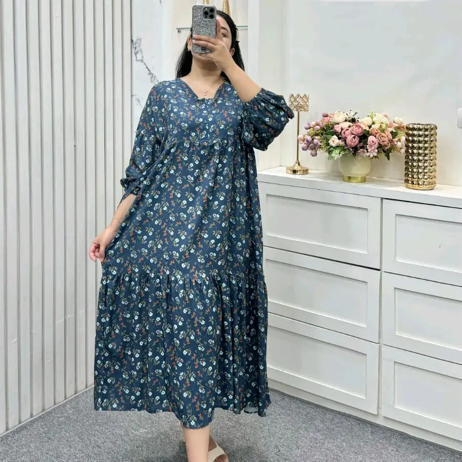 DRESS RAYON MOTIF//LIDIYA DRESS//DRESS PENDEK
