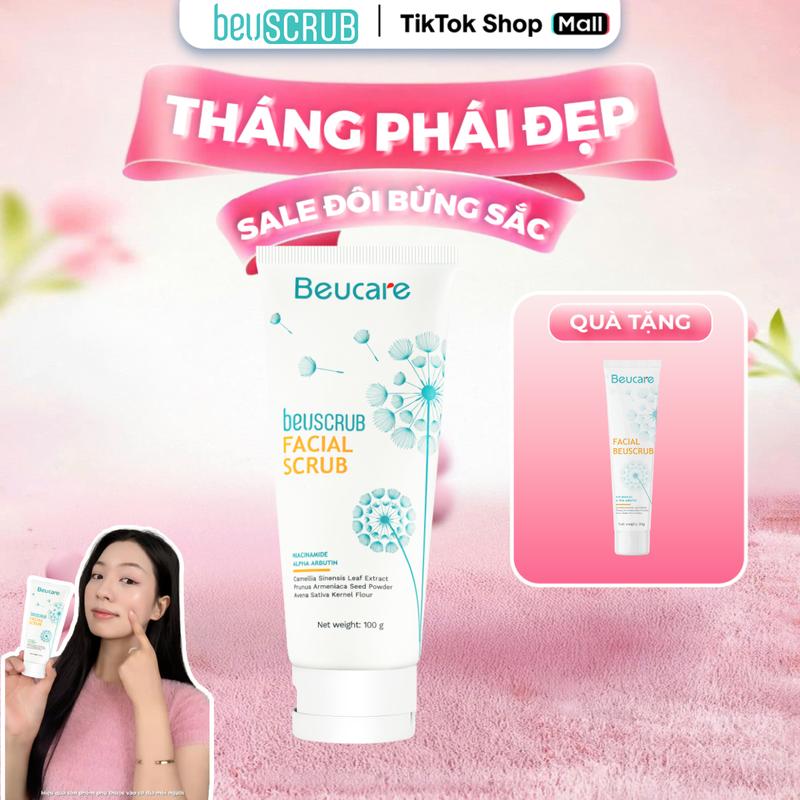 [MUA 1 TẶNG 1] - TDQL212 Tặng Tẩy Tế Bào Chết Da Mặt 30g Khi Mua BEUSCRUB Tẩy Tế Bào Chết Da Mặt 100g Hỗ Trợ Làm Sạch Da Nhẹ Nhàng Skincare Kem Face Nam Nữ, cho da nhạy cảm tẩy  tế  bào  chết  da  mặt beuscrub  chính  hãng