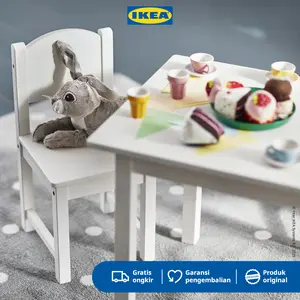 IKEA SUNDVIK Kursi Kecil Anak Putih 28x29x55 cm Kayu Furniture