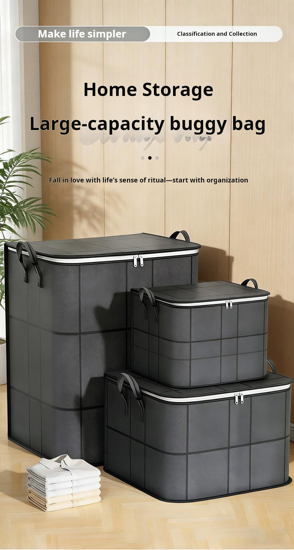 Large-capacity Extra-Large Waterproof & Moisture-Resistant Storage Box/Bag — Wear-resistant, ideal for clothes, quilts, moving, and packing