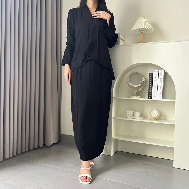 Hoolaqueen - Nameera Set Kurung - One Set Kurung Melayu - Set Rok Baju Kurung Kondangan Dewasa 2
