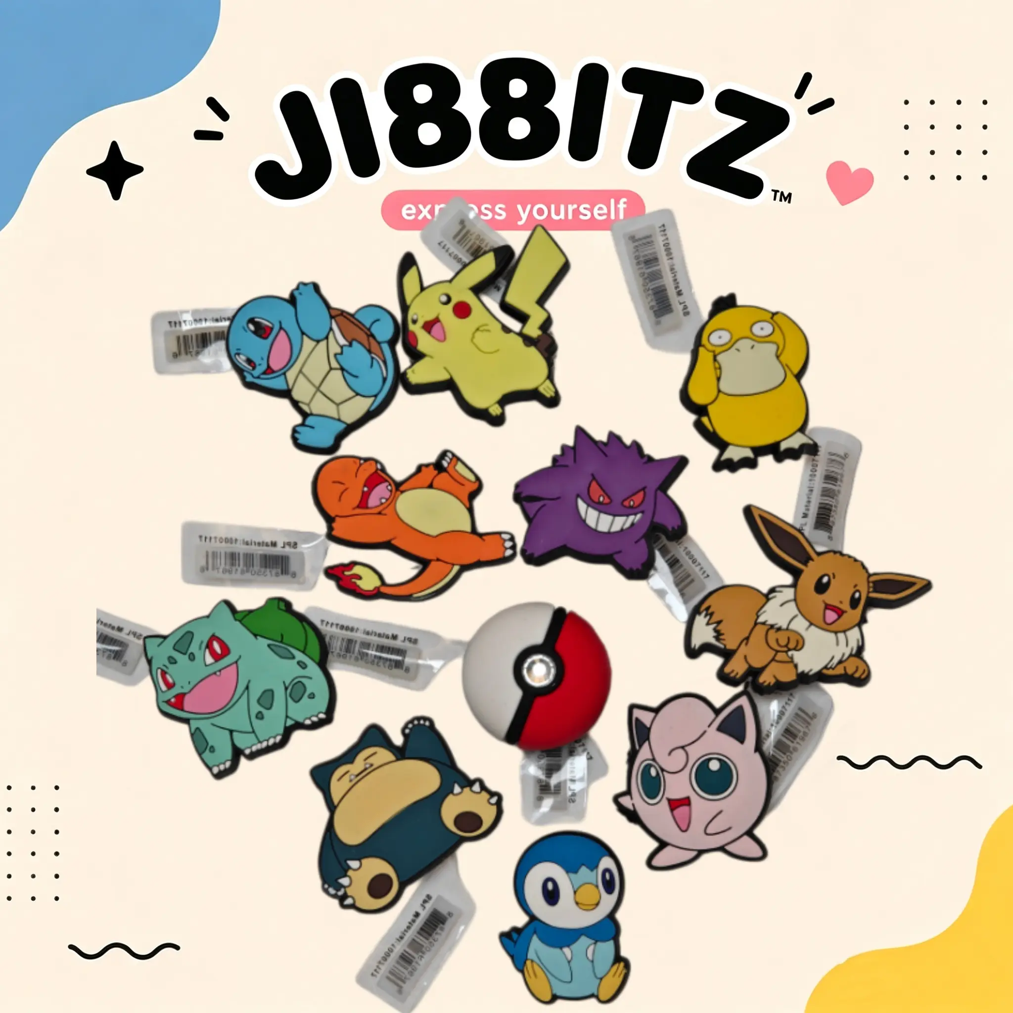 ORI Hiasan Sandal Jibbitz Charm Aksesoris Mainan Pin Tempelan Sandal Akan Perempuan