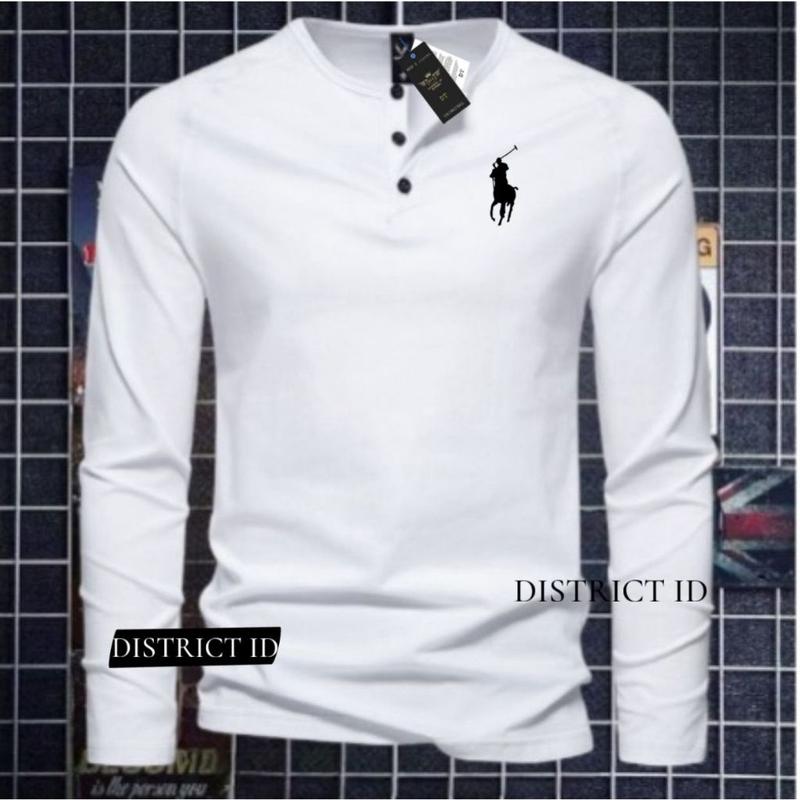 kaos kancing lengan panjang pria dan wanita/kaos kancing t-shirt pria sablon murah/kaos kancing pria terlaris/kaos kancing lengan panjang sablon/kaos kancing panjang pria dan wanita 3