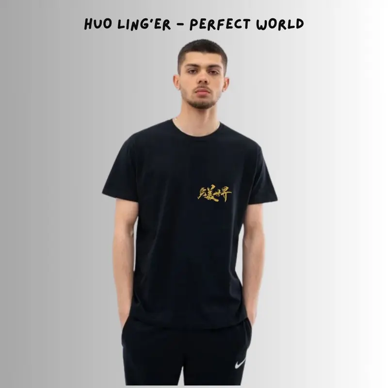 Kaos Donghua Huo Ling'er Perfect World Huang Shi Hao Murah berkualitas cotton Combed 24s Baju Donghua Distro Nyaman Pendek Pria Motif Kaos Santai Kekinian Unisex Distro  Kaos Anime Baju Combed Nyaman Pendek 2