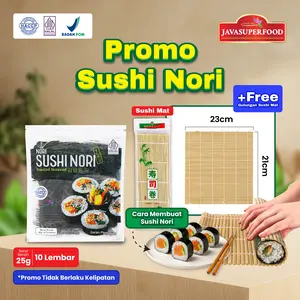 Sushi Nori PUTIH HALAL Seaweed 10 Lembar Rumput Laut Sushi Untuk Kimbab/ Gimbab