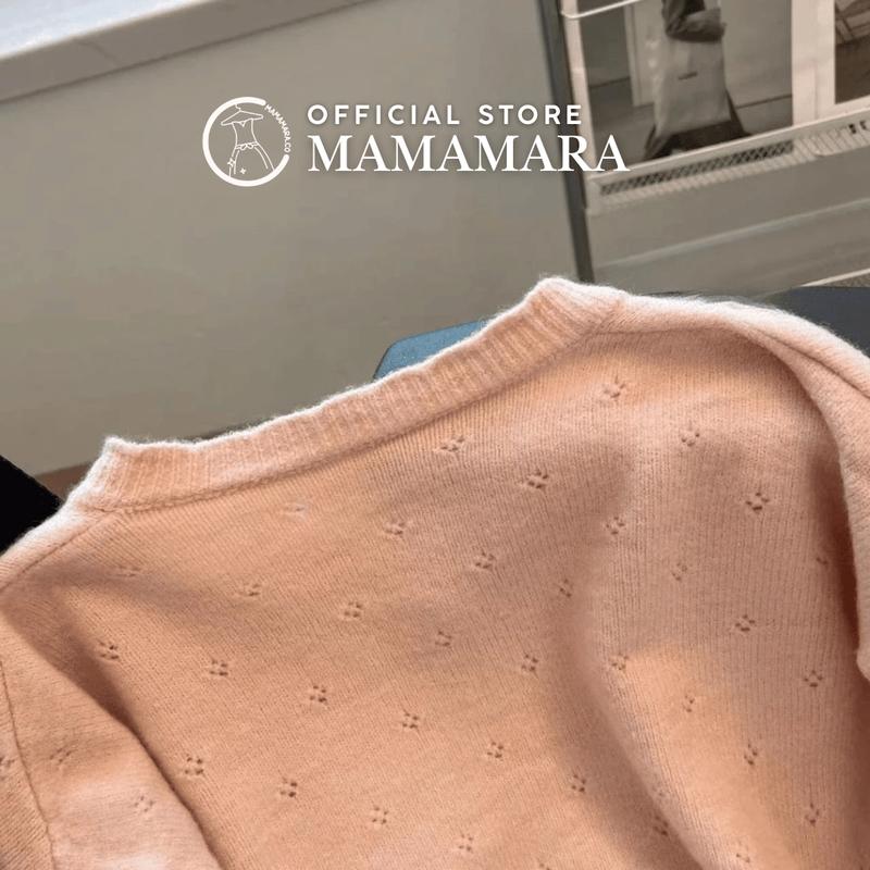 MAMAMARA - Cardigan Rajut Wanita Cherry Sweater Atasan Top Knit Halus Knitwear Pastel 4