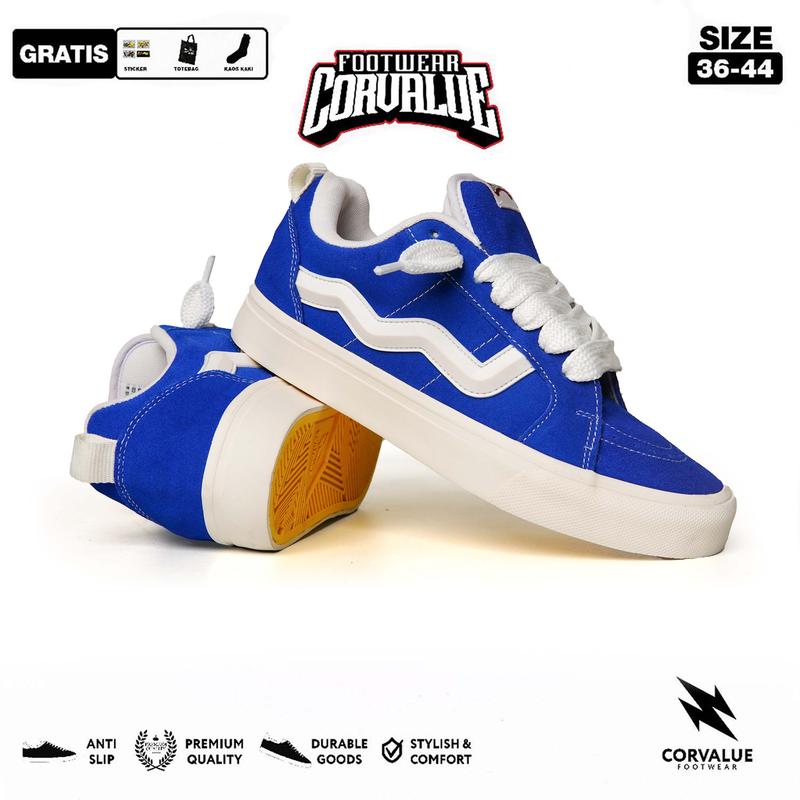 SEPATU CORVALUE FOOTWEAR - OTARU BLUE | Sepatu Sneakers Pria Wanita Canvas Casual Shoes Hitam 1