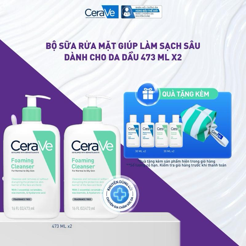 [DEAL SHOCK] Combo 2 Sữa rửa mặt giúp làm sạch sâu dành cho da dầu 473ml