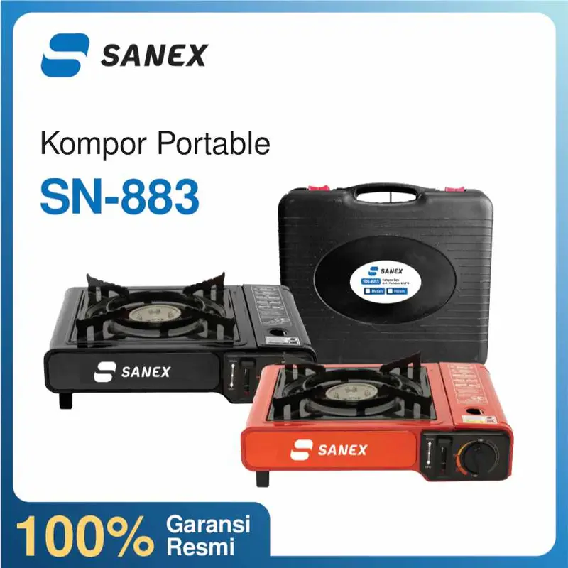 [PAKET HEMAT] SANEX KOMPOR CAMPING BBQ PORTABLE 2 IN 1 SN883 / SN 883 KOMPOR GAS PORTABLE (1 TUNGKU) GARANSI RESMI 1
