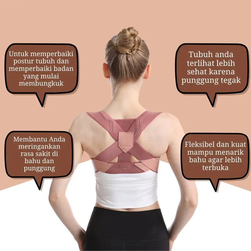 Tali Penyangga Bahu Korektor Postur Tubuh Camelback Shapewear Bahan Lembut Tali Pengikat yang Dapat Disesuaikan Sabuk Penyangga Punggung / Anak Dan Dewasa Alat Therapy Punggung /unisex korset  kerajaan adjustable  back body shaper 4