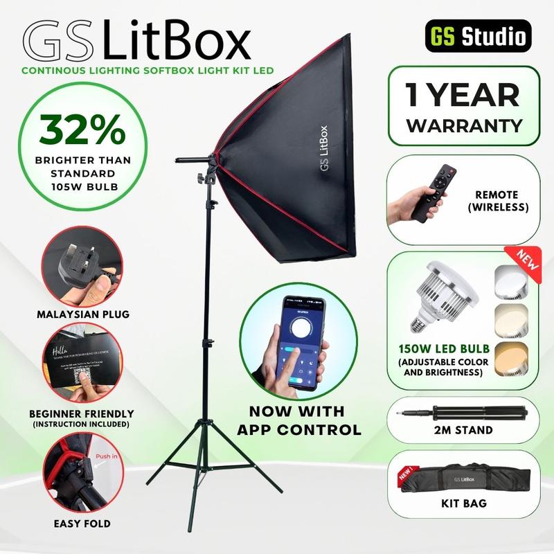 GS LITBOX CONTINOUS LIGHTING SOFTBOX LED KIT 150W ADJUSTABLE - TikTok ...