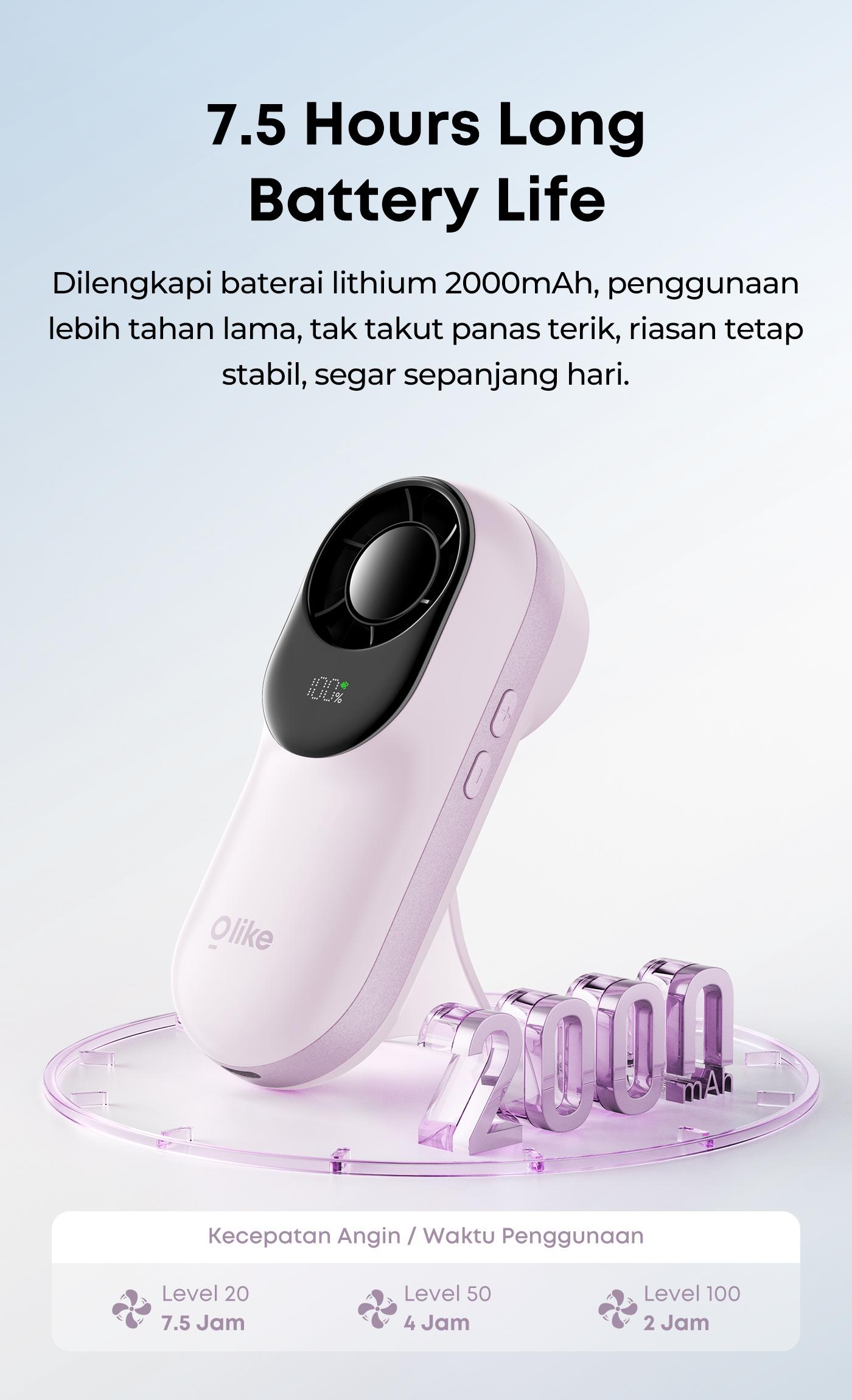 [NEW PRODUCT] OLIKE Turbo Mini Fan PF11 High Speed Kipas Angin dengan 100 Gears LED Display dan Baterai 11H Original