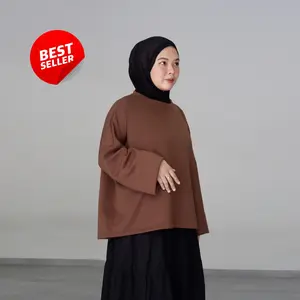 Outfidence - Oversized Hava Sweater Basic Loose  Wanita Nyaman