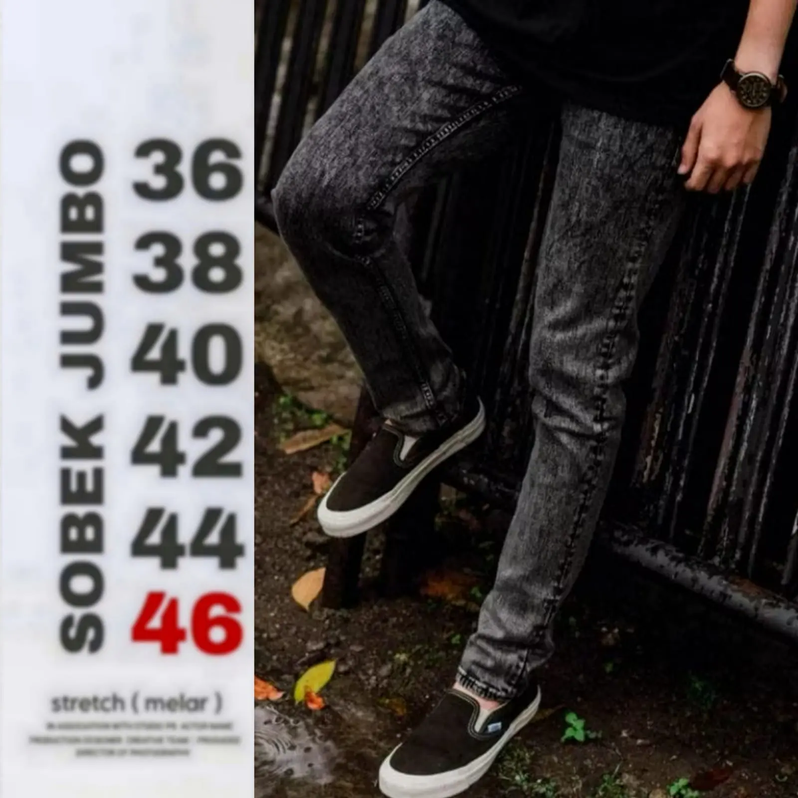 BIGSIZE - Celana Jeans Pria Ukuran Jumbo/ celana pria jumbo BIG SIZE MELAR JEANS SLIMFIT 33 sampai 48/ Celana Jeans pria sandwash jumbo Skinny