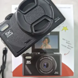 【KiTBEEZ KP-2】Kamera Digital WiFi 5K 75MP, Zoom Digital 18X, Layar Flip 180° untuk Selfie & Vlog, Perekam Video - WD08