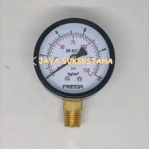 Pressure Gauge 2 1/2" inch 40 Kg/cm2 Black Steel Manometer 2,5" inch 600 Psi Raket
