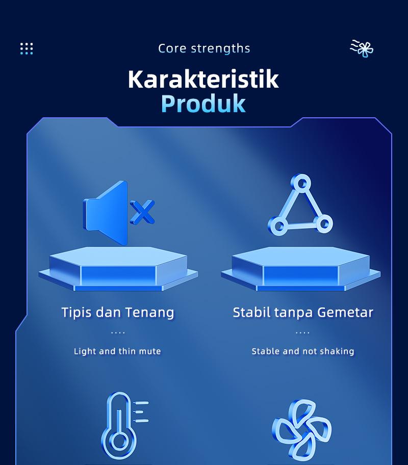 YLV Cooling Pad RGB Light Laptop Kipas Laptop Cooling Pad  Pendingin Laptop Silent - M19 For Gaming Laptops Computer 10-14 Inci.