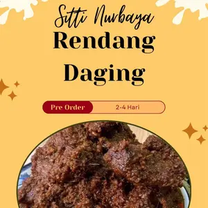 Rendang Daging Sapi 200 Gram (5 POTONG) Buatan Bundo Sitti Nurbaya