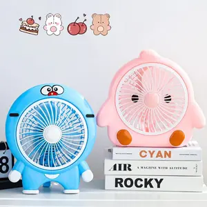 Kipas Angin Meja Mini Karakter Cartoon - Hemat Listrik, 2 Kecepatan, Konsumsi Daya 26Watt Fan