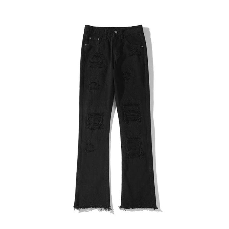 Product Introduction of Life cycle Quần Jean Rách Tua Rua Phong Cách Mỹ Dành Cho Cặp Đôi, Xu hướng, Quần Ống Loe Siêu Nhỏ, quần jeans nam，quần màu đen boy phố，rock revival chính hãng，boyfriendjeans，cao cấp，bonkers，shiny Menswear Pants 10