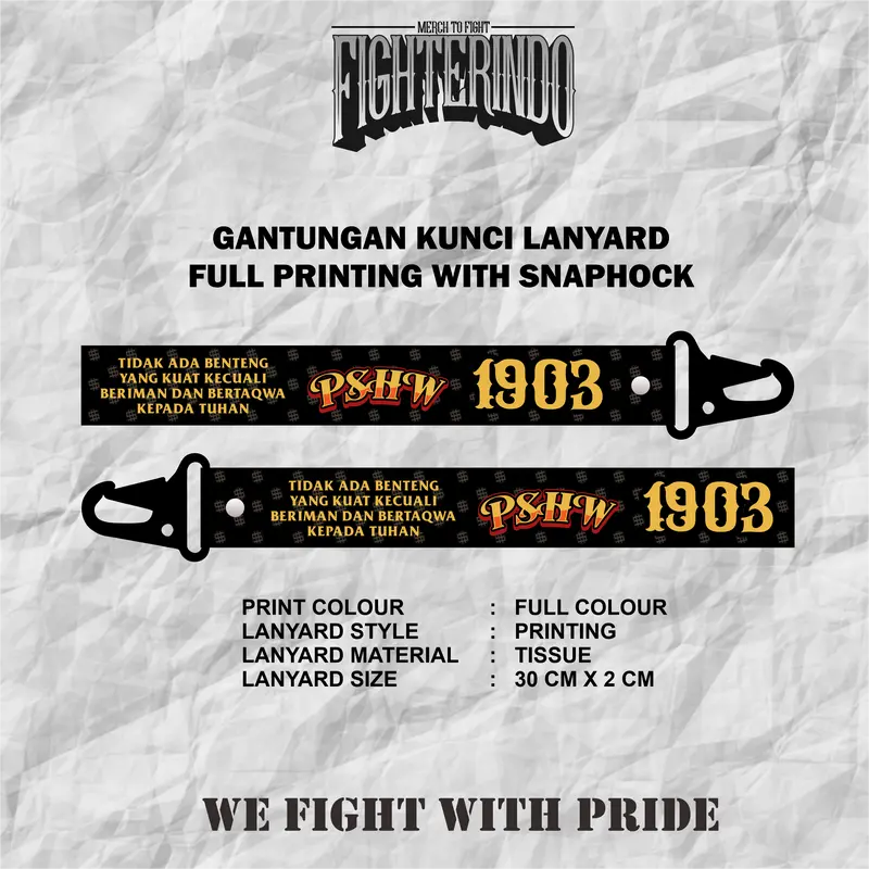 KEYCHAN PSHW GANTUNGAN KUNCI WINONGO 1903 LANYARD PRINTING SNAPHOCK STK NYELL 1