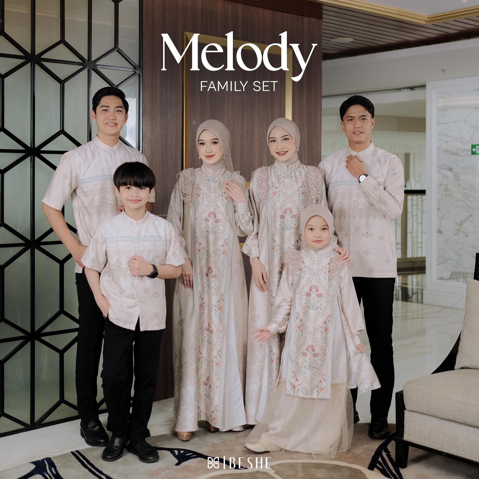Melody Gamis Anak Payet Umur 1-11 Tahun Couple Sarimbit Keluarga Muslim