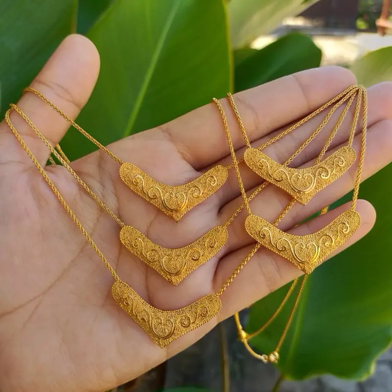 Kalung Minang Mini Jawan Pasir Lapis Emas 7
