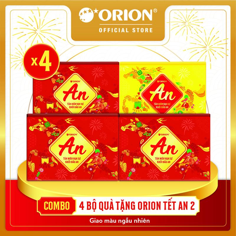 Combo 4 Bộ Quà Tết ORION - AN 2 890,6g Hộp Kèm Túi Giấy